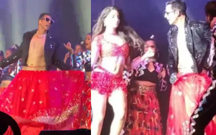 Akshay Kumar's video on target of internet users, danced live wearing a lehenga