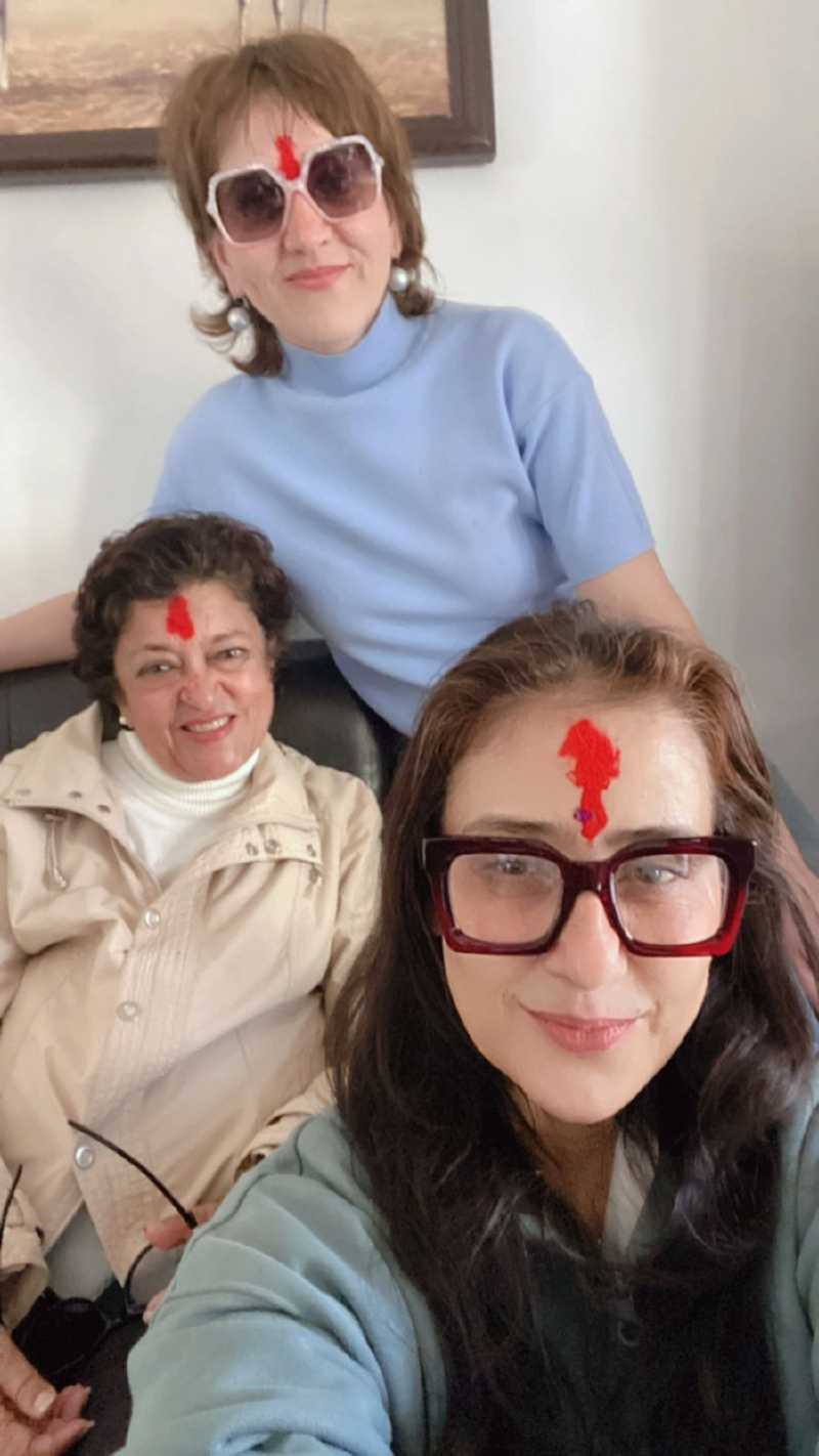 Actress Manisha Koirala celebrates Holi with family and close friends in her hometown Nepal