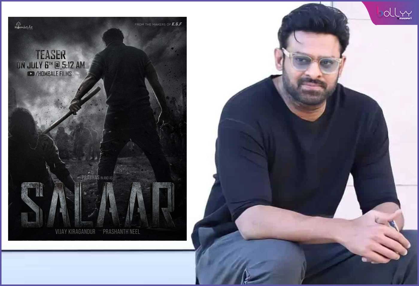 Prabhas: The teaser of the upcoming film 'Salar' will be released on July 6.