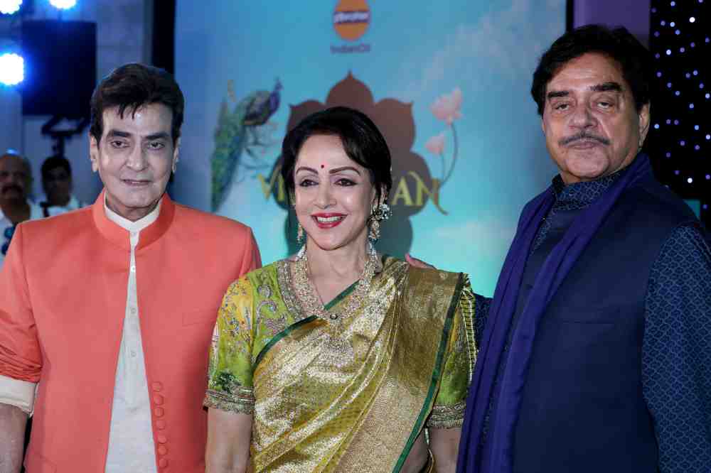 Release of the book "Chal Man Vrindavan" by Union Minister Anurag Singh Thakur, Hema Malini, Shatrughan Sinha, Jitendra, Jackie Shroff.